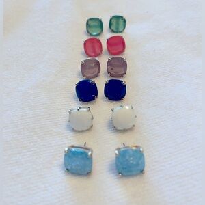 6 pairs of Kate Spade earring bundle 🩵🩷💚💙🤍